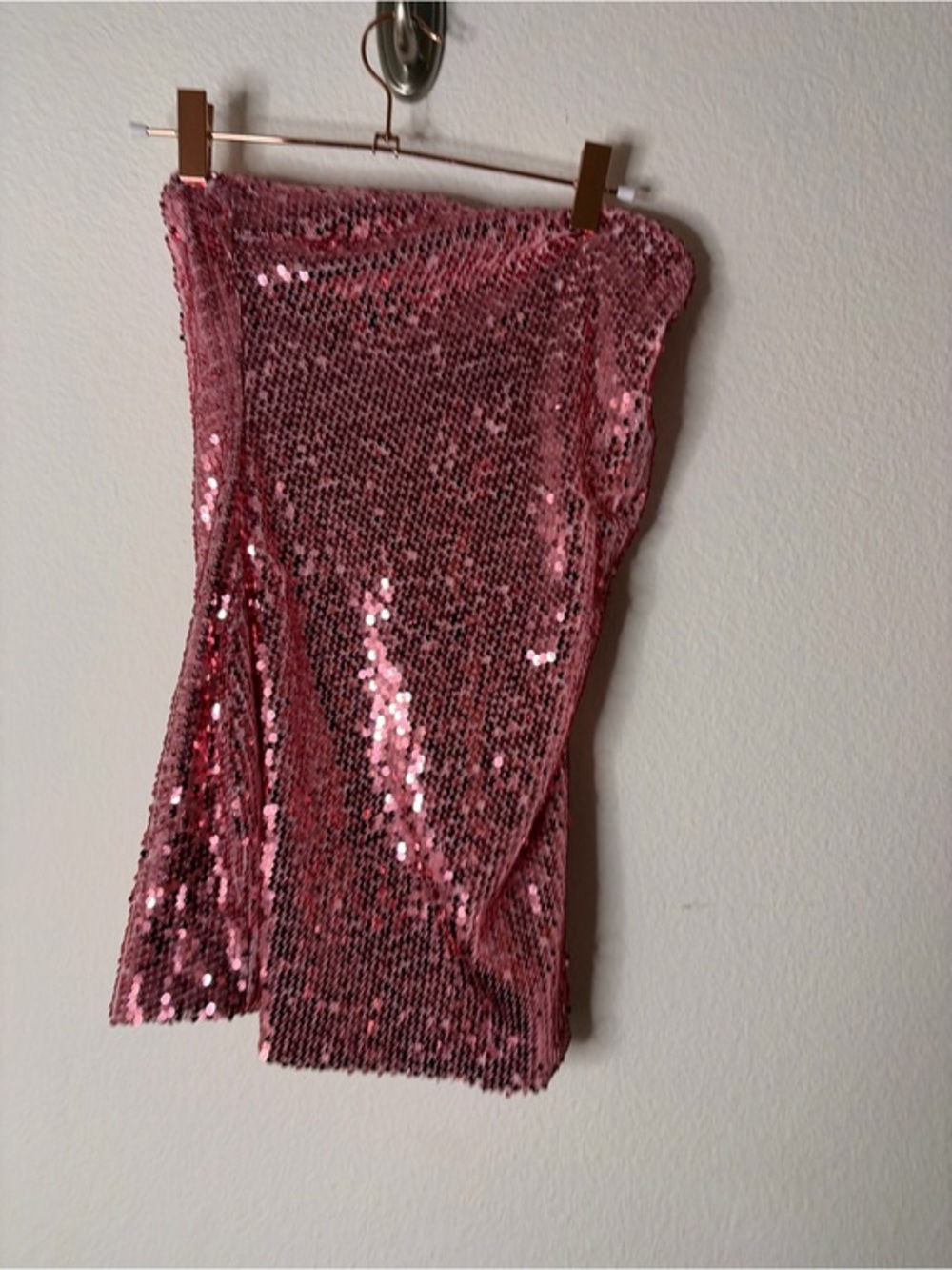 Pink Sequin Women's mini dress